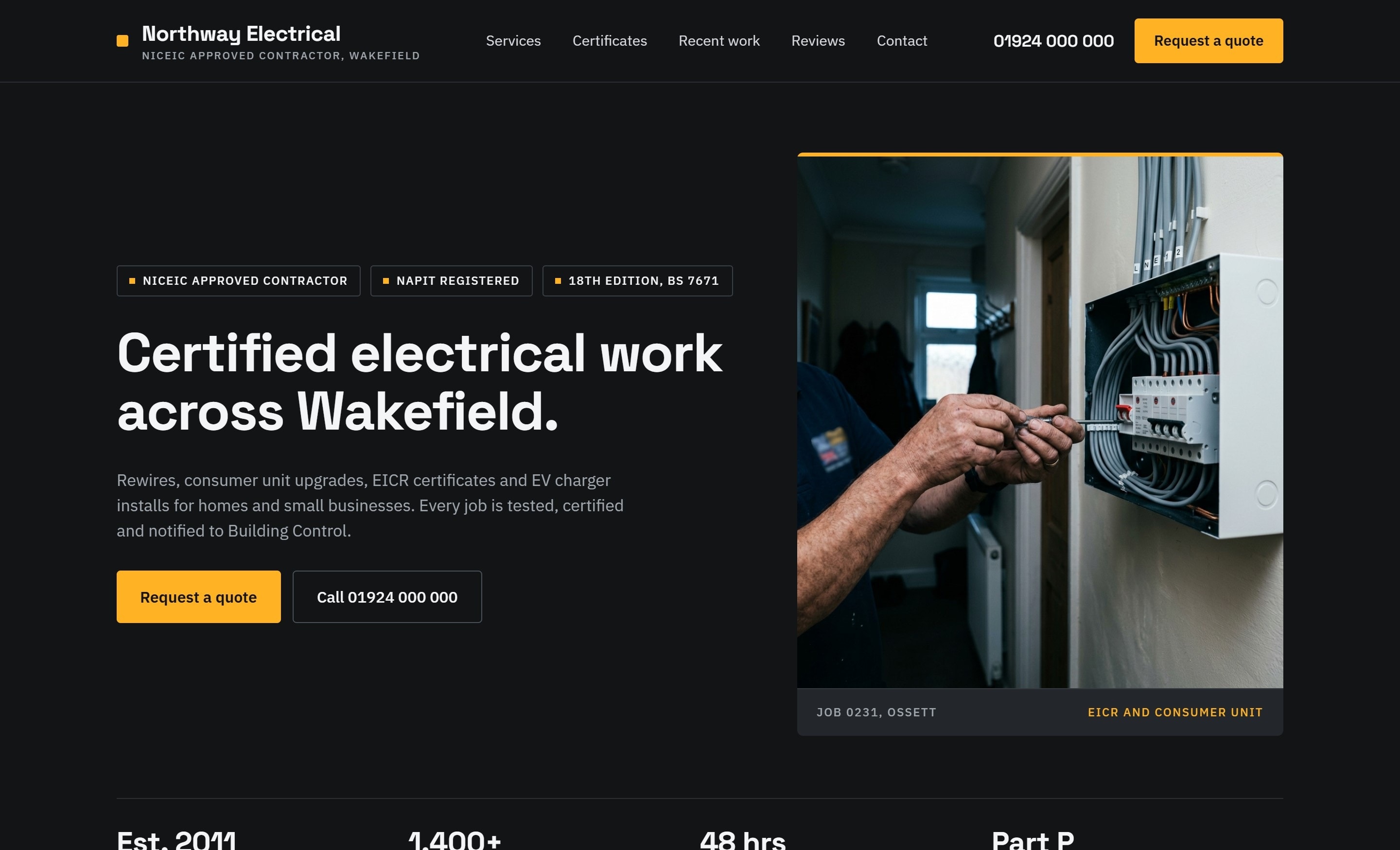Electricians: concept site