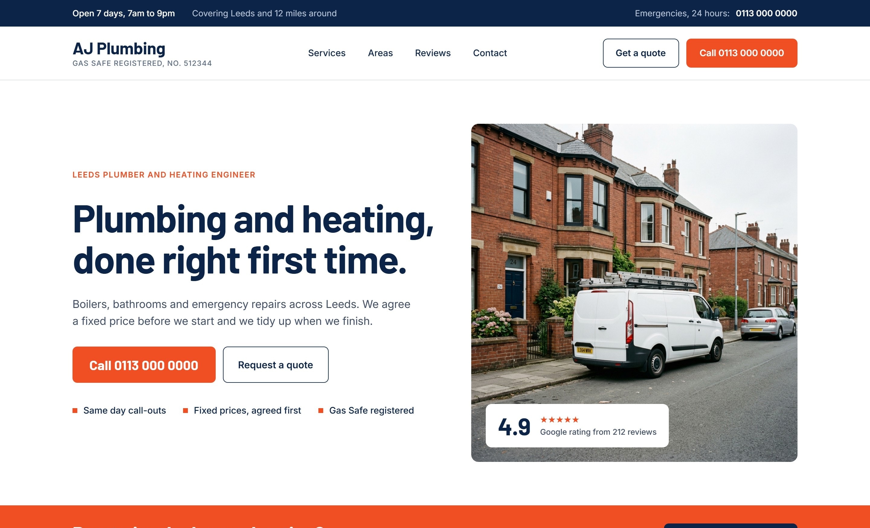 AJ Plumbing: concept site