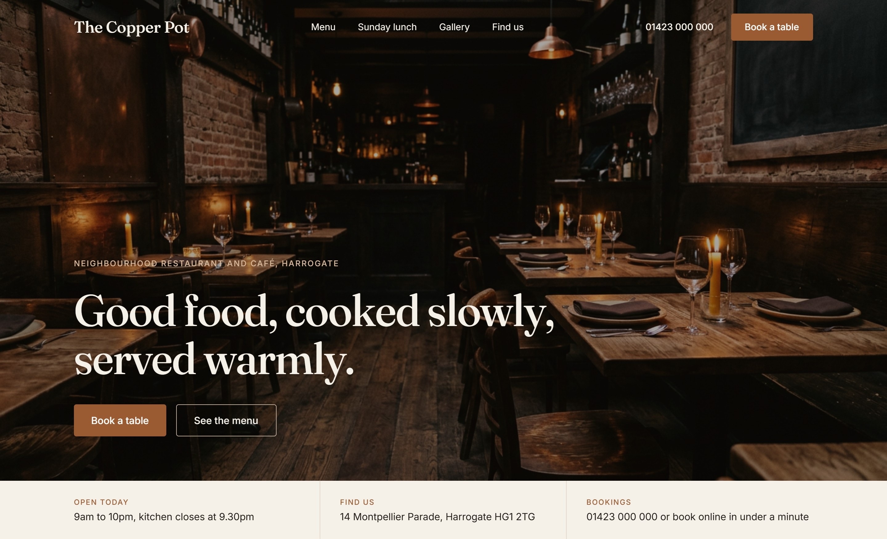 The Copper Pot: concept site